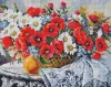 Diamond mosaic - Still life with poppies ©Oleksandr Zakusilov