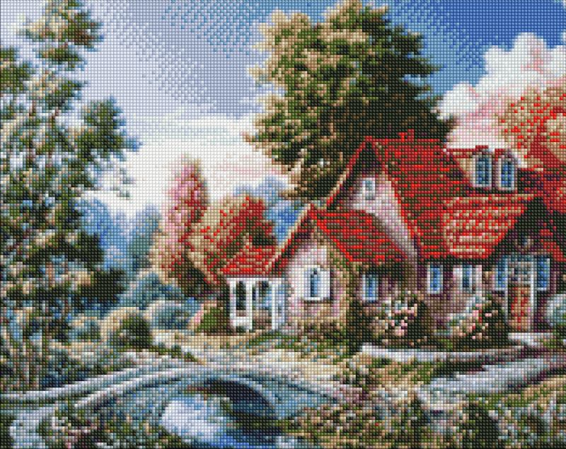 Diamond Painting - Das Haus der Großmutter ©Sergiy Lobach