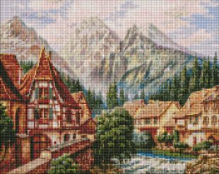 Diamond Painting - Stadt in den Bergen ©Sergiy Lobach