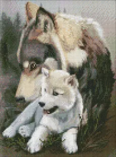 Diamond Painting - Zärtlichkeit der Wölfe