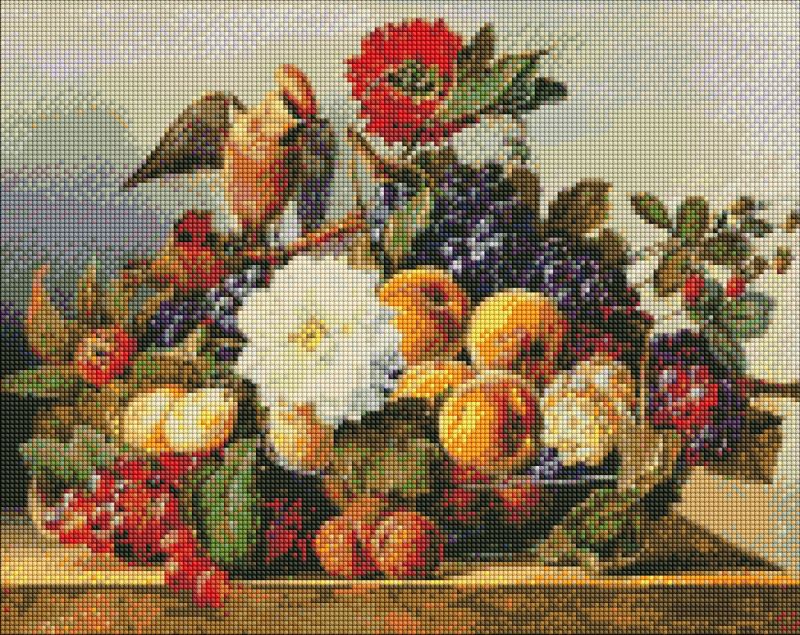 Diamond Painting - Abendessen eines Rotkehlchens ©Franz Xaver