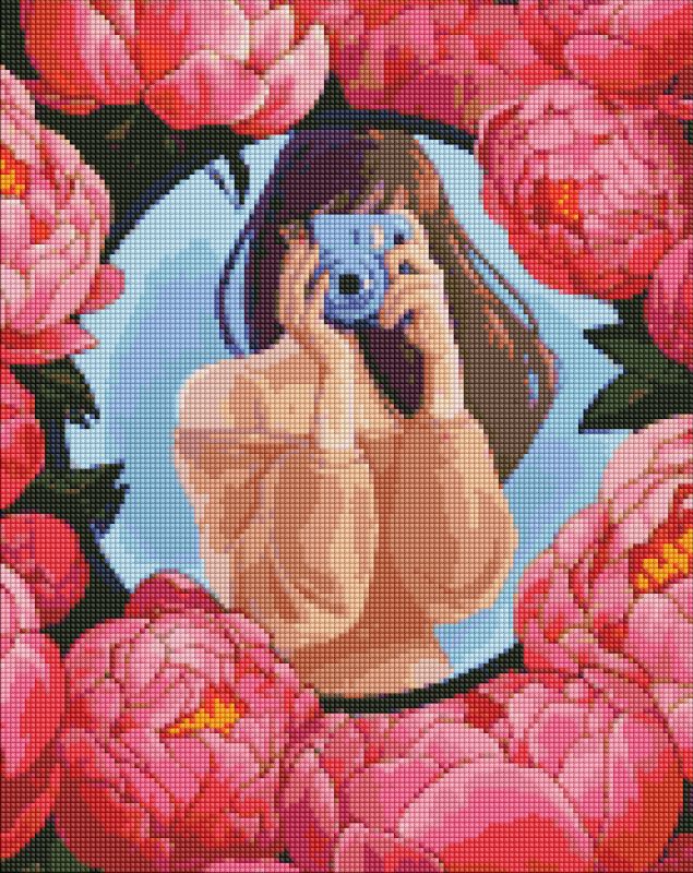Diamond Painting - Blumen-Selfie ©Kira Corporal 