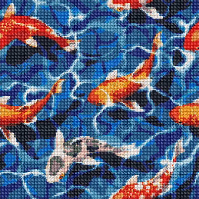 Diamond Painting - Japanische Karpfen