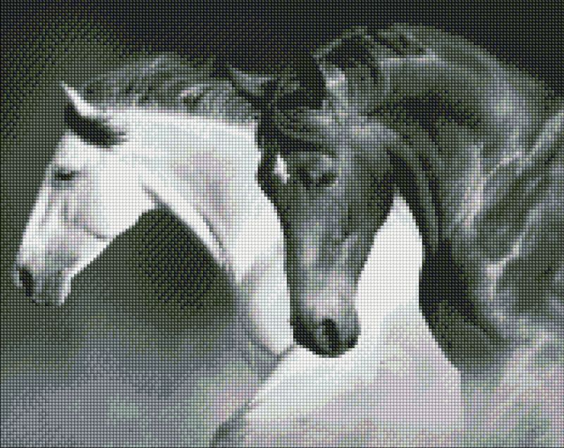 Diamond mosaic - Black and white power