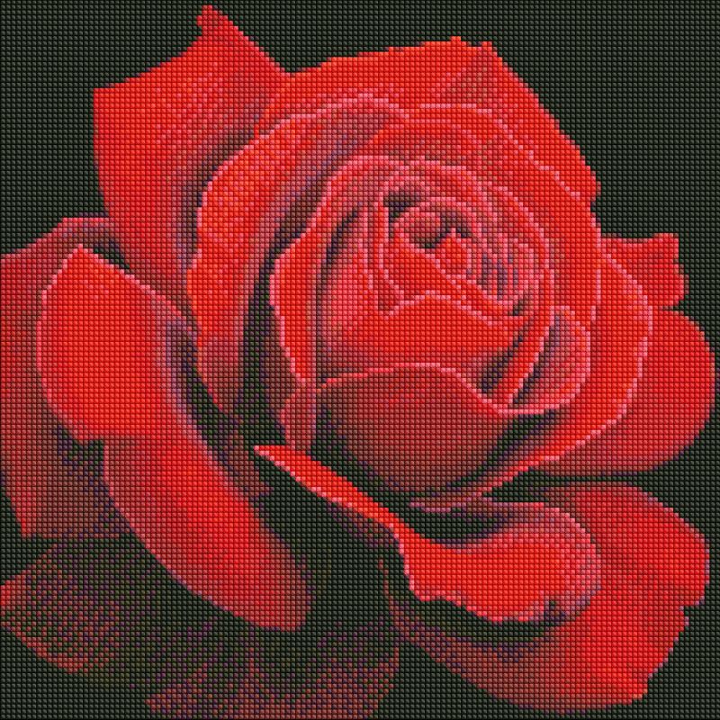 Diamond mosaic - Red rose ©annasteshka