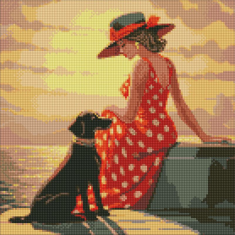 Diamond Painting - Matinee Promenade mit holografischen Strasssteinen (AB) ©art_selena_ua