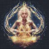 Diamond Painting ohne Rahmen - Verwaltung der Elemente mit holografischen Strasssteinen (AB) ©Niki Agrua