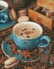 Diamond mosaic without frame - Still life with coffee
