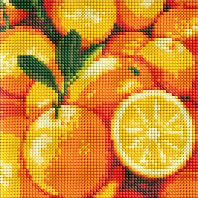 Diamond mosaic without frame - Juicy orange