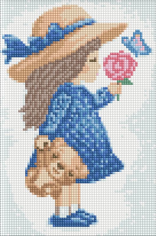 Diamond Painting ohne Rahmen - Kleines Mädchen