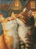 Diamond mosaic without frame - Enamored cats ©art_selena_ua
