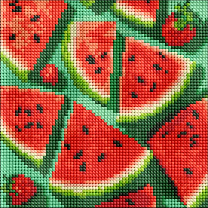 Diamond Painting ohne Rahmen - Appetitlicher Wassermelone ©art_selena_ua