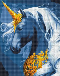 Diamond Painting - Magisches Einhorn mit holografischen Strasssteinen (AB) ©art_selena_ua