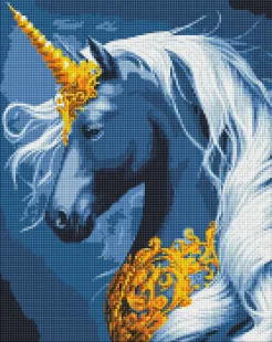Diamond Painting - Magisches Einhorn mit holografischen Strasssteinen (AB) ©art_selena_ua