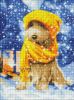Diamond Painting ohne Rahmen - Pelziger Freund mit holografischen Strasssteinen (AB)