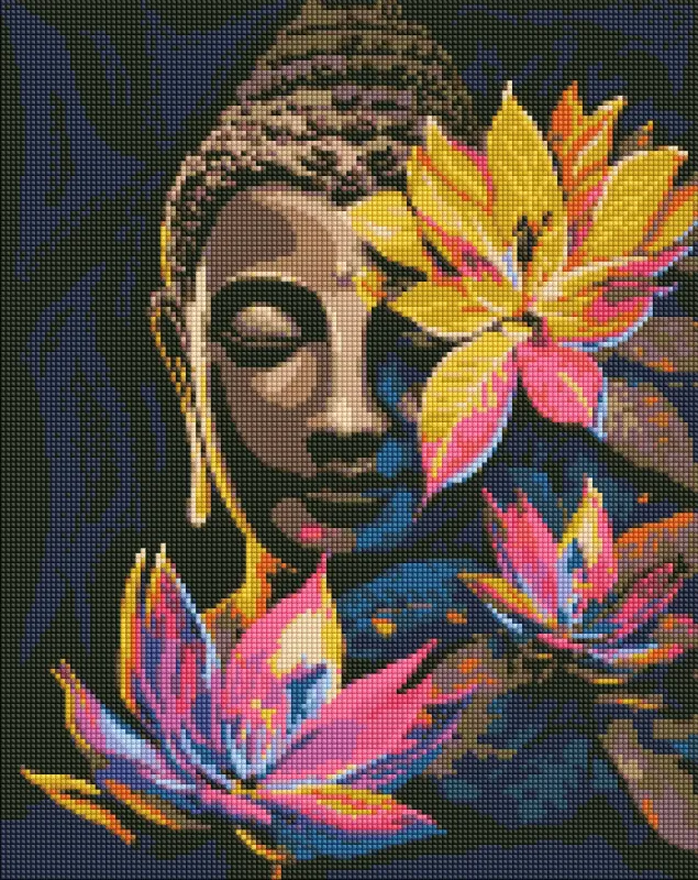 Diamond Painting - Buddha mit Lotosblumen ©art_selena_ua