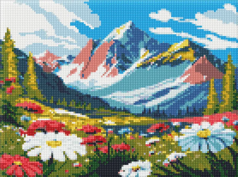 Diamond mosaic without frame - Contrasts of nature ©art_selena_ua