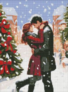 Diamond Painting ohne Rahmen - Winter-Romantik mit holografischen Strasssteinen (AB) ©art_selena_ua