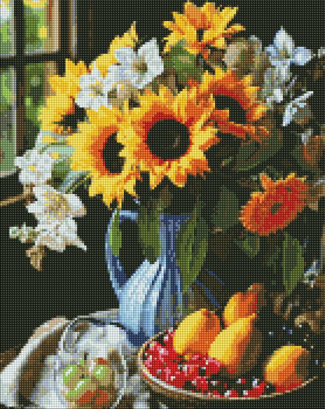 Diamond mosaic - Still life with sunflowers ©art_selena_ua