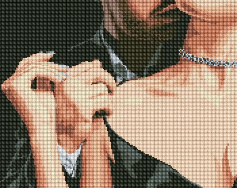 Diamond mosaic - A gentle touch with hologram rhinestones (AB)