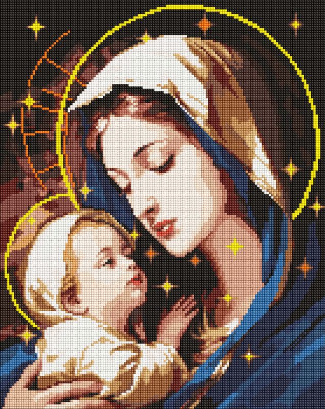 Diamond Painting - Die Liebe einer Mutter mit holografischen Strasssteinen (AB) ©art_selena_ua