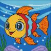 Diamond mosaic without frame - The dreamy fish ©art_selena_ua