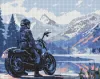Diamond Painting - Motorradfahrer in den Bergen ©art_selena_ua