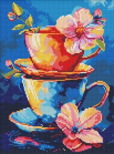 Diamond Painting ohne Rahmen - Das Geheimnis der Teeparty ©art_selena_ua