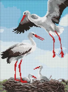 Diamond Painting - Eine Familie von Störchen ©art_selena_ua