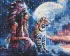 Diamond mosaic - A girl and a leopard ©art_selena_ua