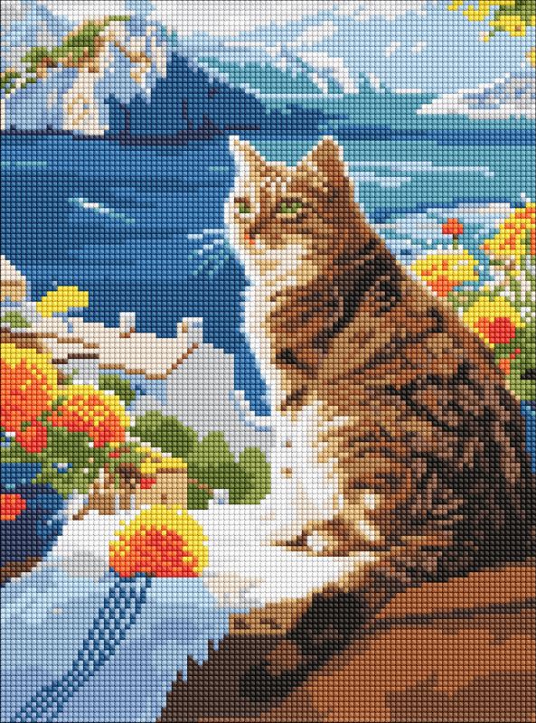 Diamond Painting - Ein verträumtes Kätzchen ©art_selena_ua
