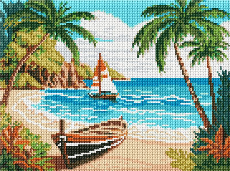 Diamond mosaic - Ocean coast ©art_selena_ua