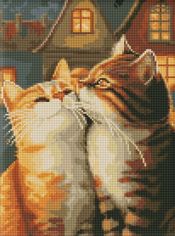 Diamond Painting - Verliebte Katzen ©art_selena_ua