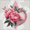 Diamond Painting - Geometrische Formen mit Pfingstrosen ©art_selena_ua