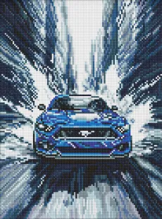Diamond Painting - Ein blauer Mustang ©art_selena_ua
