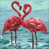 Diamond Painting - Strahlende Flamingos ©art_selena_ua