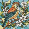Diamond mosaic - Stained glass window. A jay ©art_selena_ua