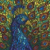 Diamond Painting - Buntglasfenster. Pfau ©art_selena_ua