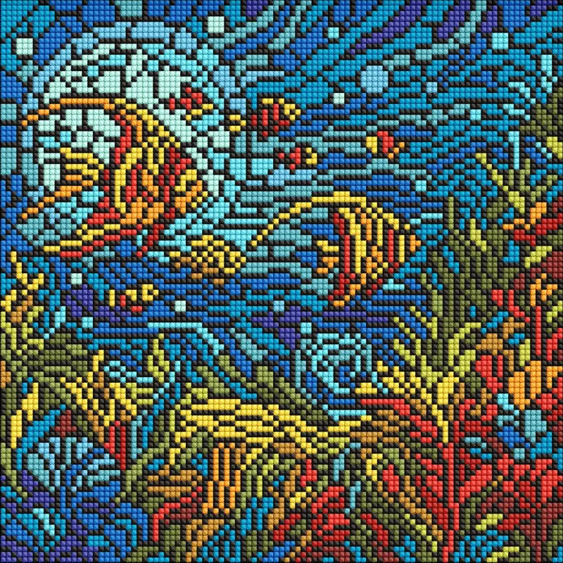 Diamond Painting - Buntglasfenster. Meereswelt ©art_selena_ua
