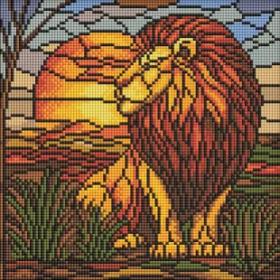 Diamond Painting - Buntglasfenster. Löwe ©art_selena_ua