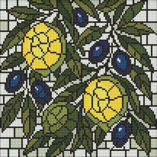 Diamond Painting - Buntglasfenster. Zitronen ©art_selena_ua