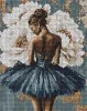 Diamond mosaic - Ballerina with white peonies ©art_selena_ua