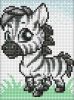 Diamond mosaic without frame - The little zebra ©art_selena_ua