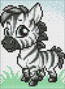 Diamond Painting ohne Rahmen - Das kleine Zebra ©art_selena_ua
