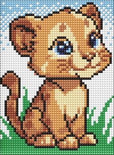Diamond Painting ohne Rahmen - Der kleine Löwe ©art_selena_ua