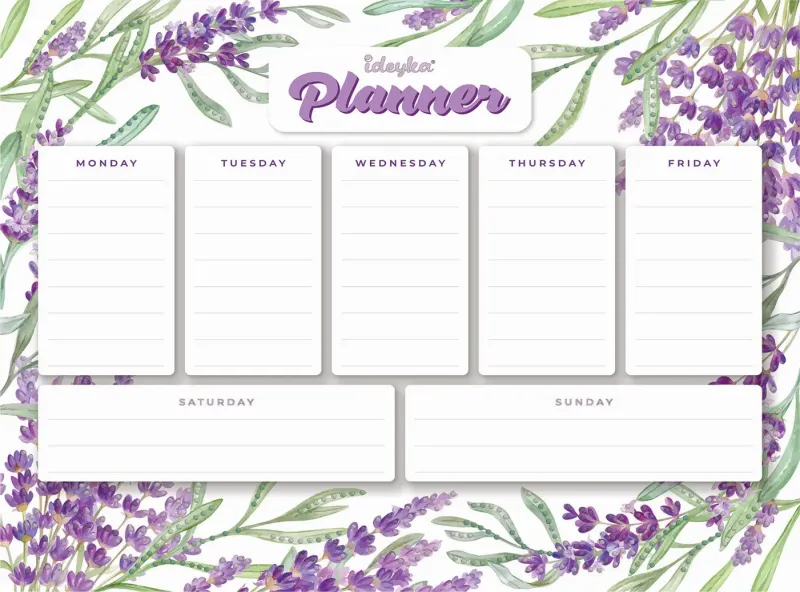 Magnetic planner with diamond mosaic - Lavender ©art_selena_ua