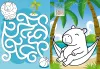 Malbuch mit Aufklebern - Capybara im Urlaub
