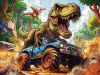 Puzzles Tyrannosaurus im Jeep, 100 Teilen ©art_selena_ua