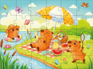 Puzzles Capybara-Party, 30 Teilen ©art_selena_ua