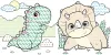 Wasser-Malbuch - Dinosaurier ©art_selena_ua